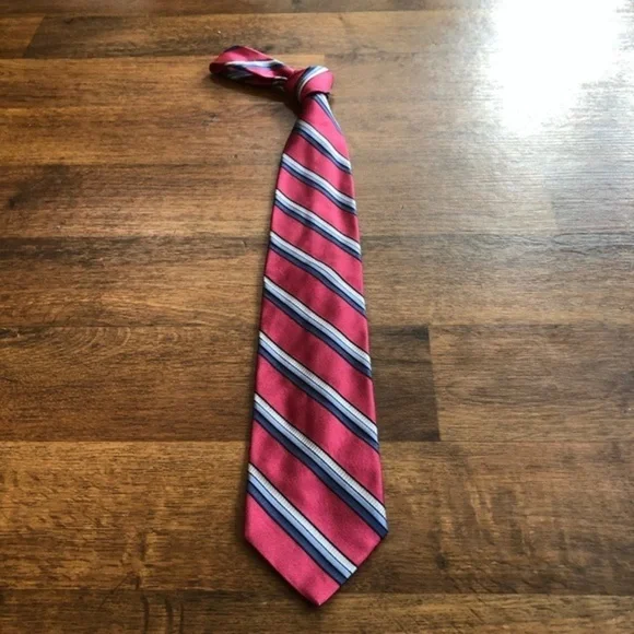 Faconnable Striped Pink & Blue Tie